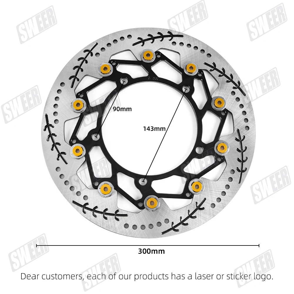 Suitable for Yamaha XMAX300 front wheel modification floating disc brake disc radiation caliper adapter code 4.5mm floating disc