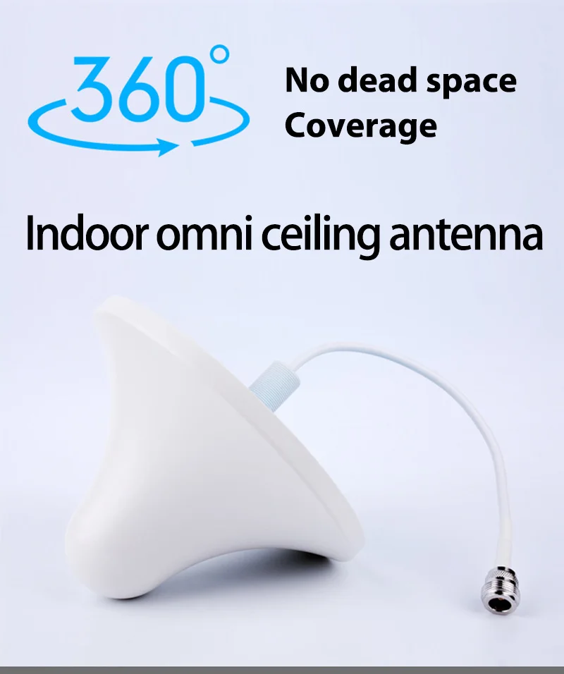 Indoor Omni Ceiling Antenna GSM 2G 3G 4G Full-band Mobile Phone Signal Booster 5dBi Cellular Network Repeater Amplifier N-Female