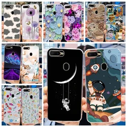For OPPO A5S A3S Cover Case Cute Cartoon Transparent TPU Slim Phone Cases For OPPO A12 AX5S A7 AX7 Funda on OPPOA12 Silicon Capa
