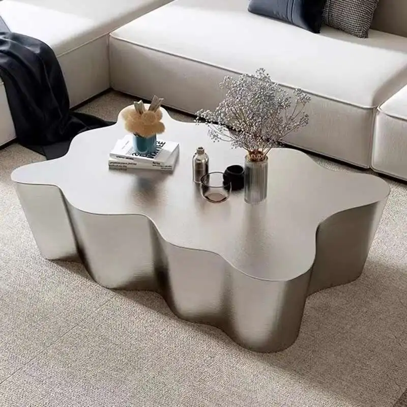 

Metal Industrial Coffee Table Aesthetic Unique Minimalist Designer Side Table Modern Luxury Mesa Auxiliar Postmodern Furniture