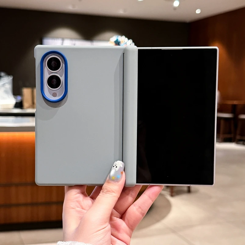 Funda magnética de lujo con colores contrastantes y protección de bisagra para Samsung Galaxy Z Fold 8 Ultra Fold8, cubierta ancha 2