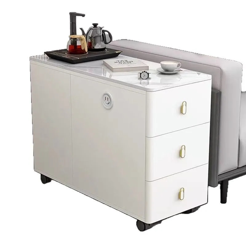

Light luxury rock board sofa, side cabinet, small unit, movable household, side cabinet, coffee table