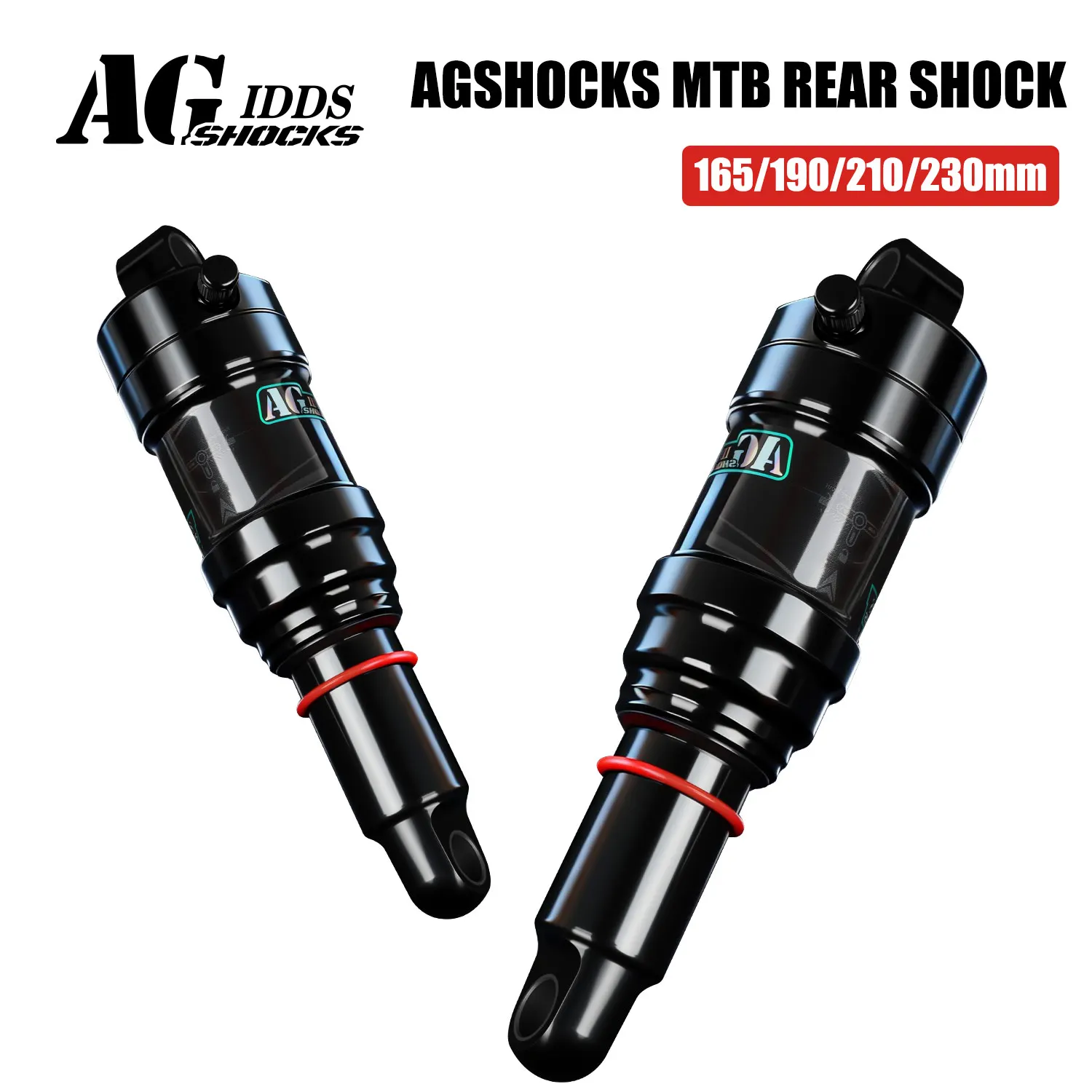 AGSHOCKS Single-Air Deluxe Select Air Sprung Shock 165/190/210/230mm Soft Tail Mountain Bike Rear Shock Absorber Bicycle