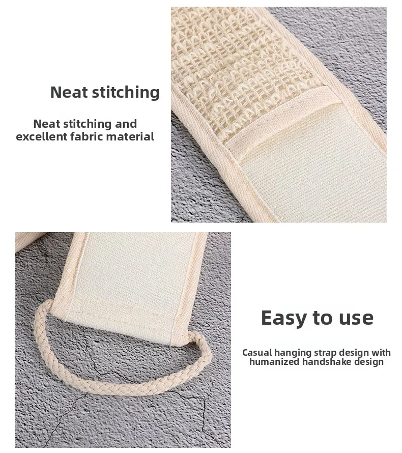 Natural Soft Exfoliating Loofah อาบน้ํา Unisex นวดสปา Scrubber ฟองน้ําสายคล้องคอสุขภาพผิวเครื่องมือทําความสะอาด