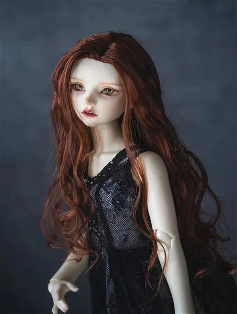 

BJD doll wig fits into the new 1/3/1/4 size fashion medium/partial large wave long hair soft silk super soft silk hand hook hair