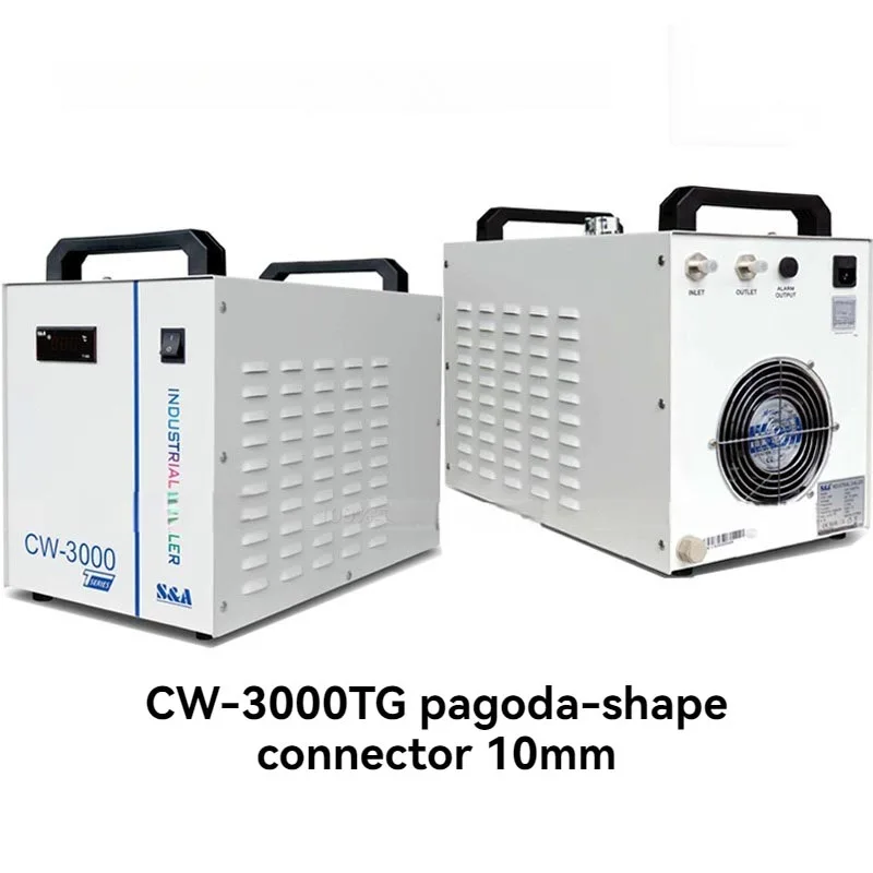 CW3000TG Air Cooled Laser Water Chiller For 60W 80W CO2 Laser Tube Engraving Cutting Machine Heat Dissipation Cooling Device