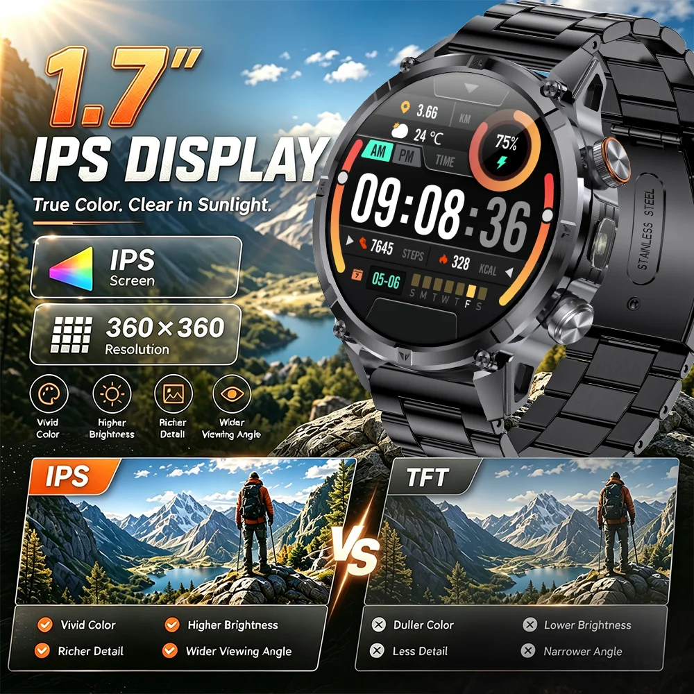 2026 Neue 1400mAh Smartwatch m – Outdoor Adventure Wear Bewertung und Preis