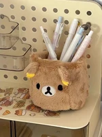 Plushes Pencil Holder Cosmetics Pen Container Kawaii Desk Accessories Office Organizer Kid Stationery Storage Box Gift 5