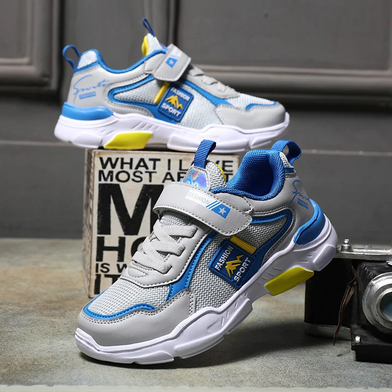 

Kids Sneakers Mesh Breathable Sports Flat Wear-resistant Soft Soled Tennis Shoes Outdoor Trendy Running Shoes for Children