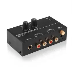 Mini Amplifier Audio Amplifier Home Amplifier Ultra-compact Phono Preamp Amp Preamplifier for Music with Level Volume Control