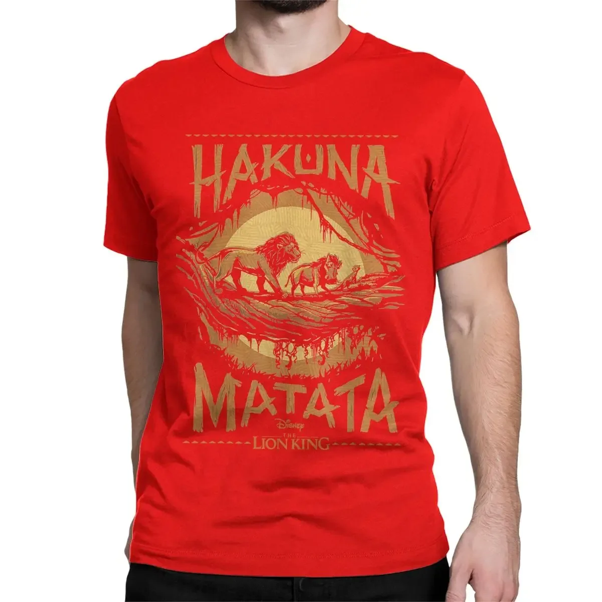 Men Women T-Shirts Disney The Lion King Awesome Cotton Tees Short Sleeve Live Action Hakuna Matata Sunset T Shirts Clothes