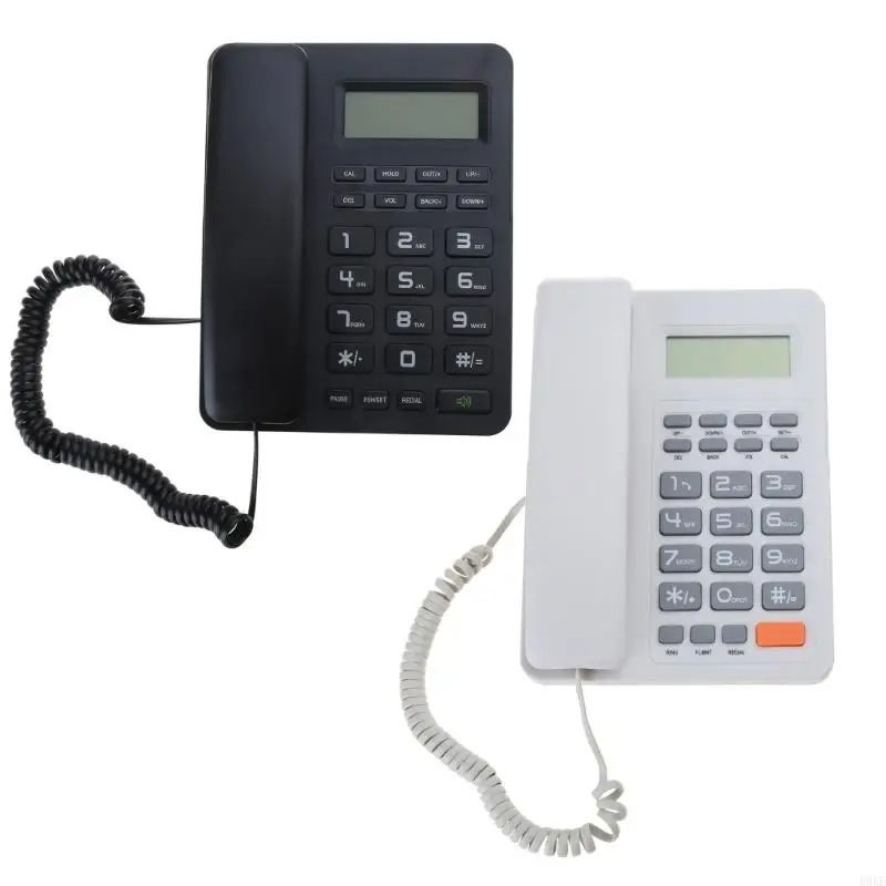 B0KF Hands-free Speakerphone Corded Landline Phone with LCD Display for Home Hotel