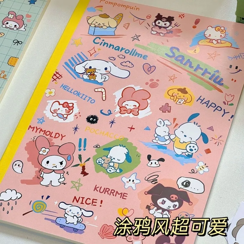 Creative new Hello Kitty B5 notebook Cinnamoroll Kuromi My melody Sanrio cute horizontal line high-looking student note diary