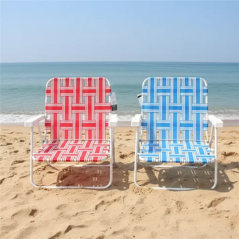 for Custom Color Aluminum Frame Lightweight Portable Reclining Foldable Outdoor Beach Chair Detachable Seat Camping Garden