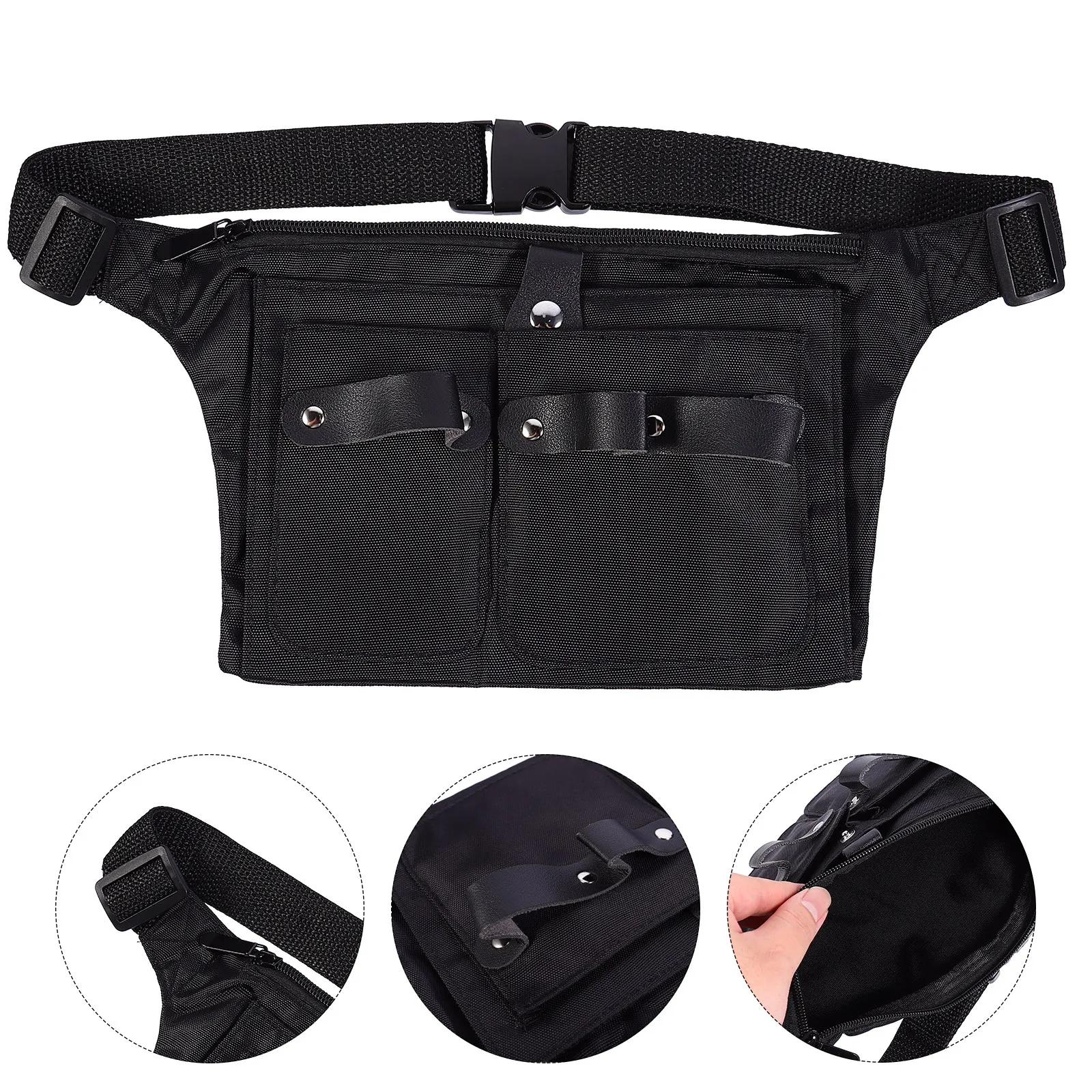 Barber Scissors Pouch with Waist Belt High Capacity Minimalist Design for Hairdressers Hair Cutting Tools Storage Scissors Kit