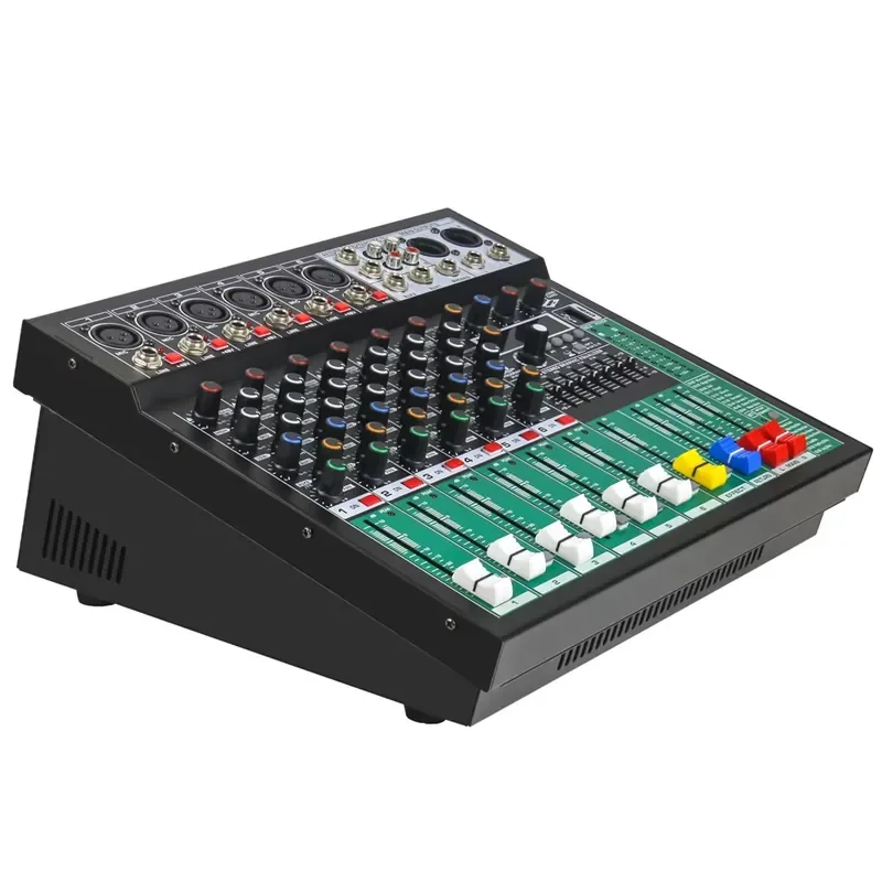 Audio Mixer and Mixing Console with BT Powered Mixer PA System for Stage Wedding Karaoke Bar