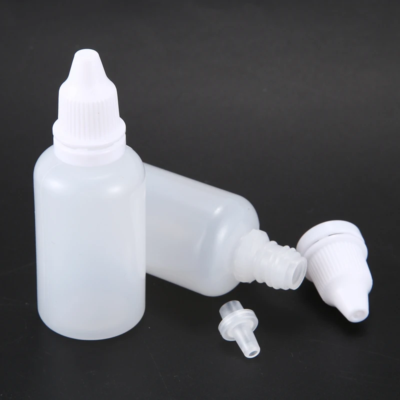 100Pcs 30Ml Empty Plastic Squeeze Bottle Eye Liquid Container Dropper