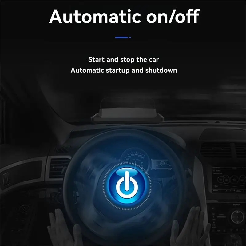 A48P-OBD2 Mirror HUD Car Head Up Display Digital Speed Speedometer Projector Warning Oil Temperature Turbo Pressure Auto Gauge