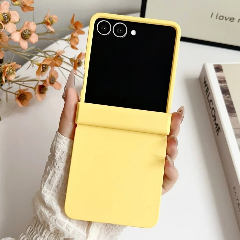 Modische Dopamin-Bonbonfarben Scharnier-Handyhülle für Samsung Galaxy Z Flip 8 7 6 5 Flip 4 3 5G Matte Schutz-Hartplastik-Hülle – Detail 8