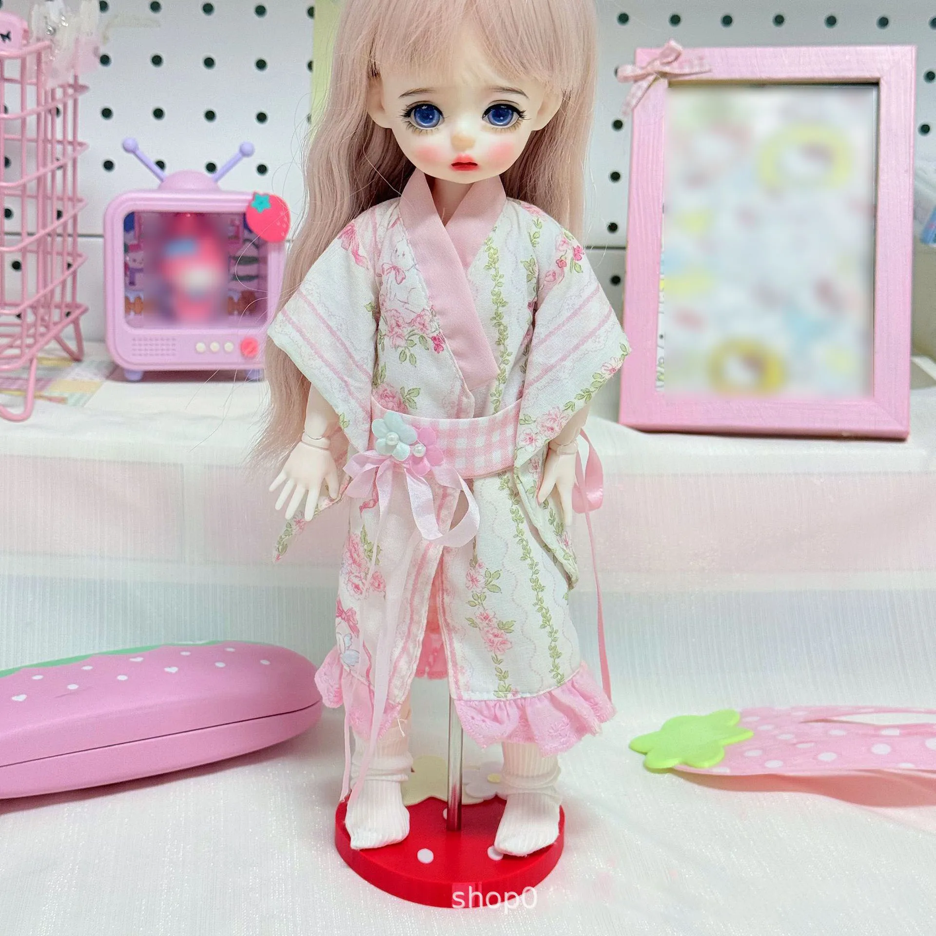 1/6 3D Printed BJD Doll Display Stand Cute Cream Strawberry Base Doll Support Stand Auxiliary Standing Holder For 30cm BJD Doll