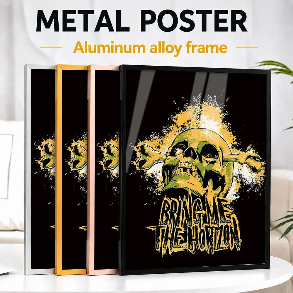 Bring Me The Horizon Music Framed Metal Poster Customized Vintage Style Wall Art For Listening Lounge, Record Collector Gift