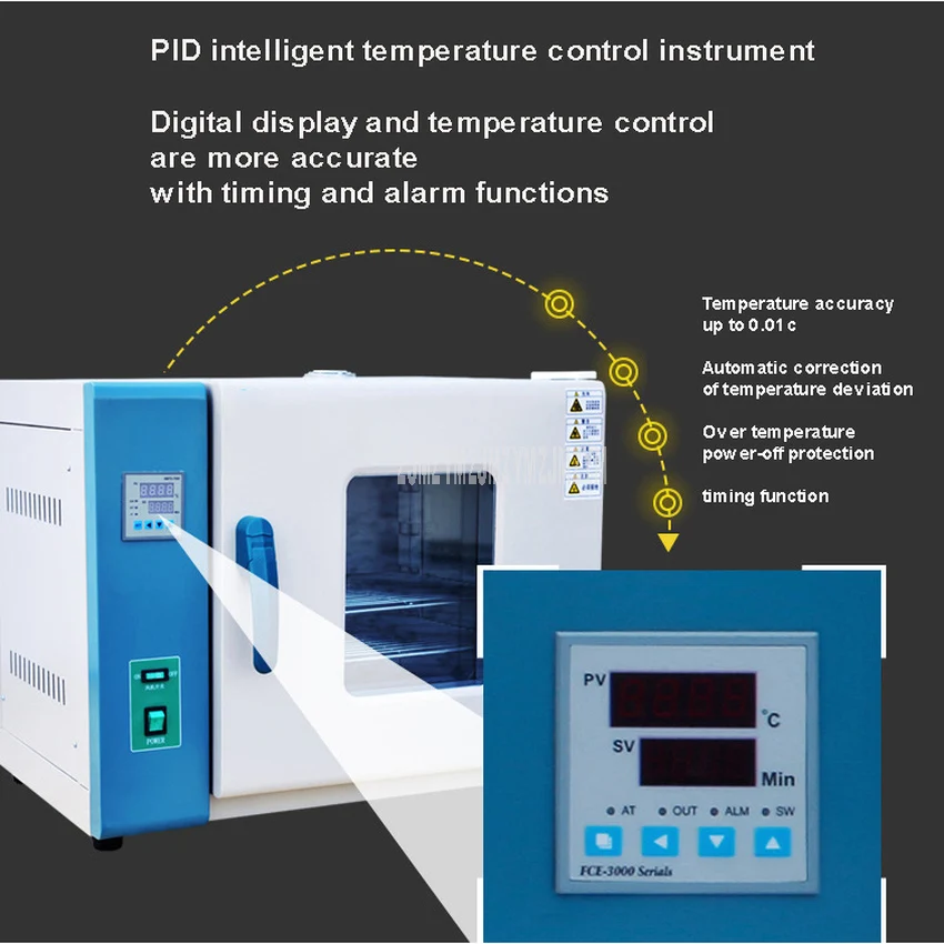 1000W Electric Constant Temperature Drying Oven With Fan Thermal Cycle Drying For Industrial Medical Health Scientific 101-0AB