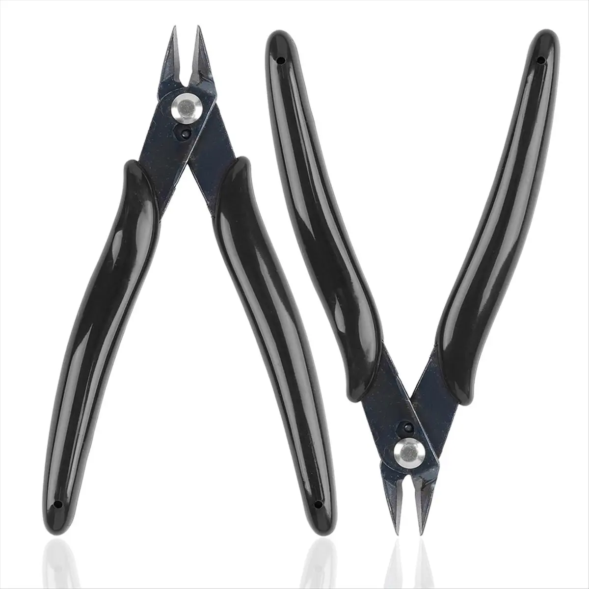 MALL 2 Pack Micro-Wire Cutters, 5 Inches Flush Cutters Pliers, Diagonal Side Cutters Nippers, Zip Tie Sprue Cutter