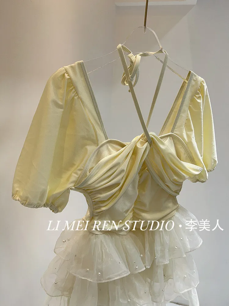 New Mesh cake skirt one-piece swimsuit for women Bikinis Set