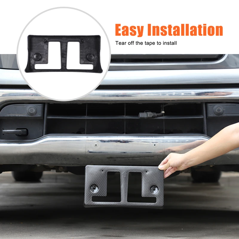 日産タイタン2016-2024-absブラック車用フロントバンパーナンバープレート取り付けホルダーブラケットカーアクセサリーoe：96210ez00b