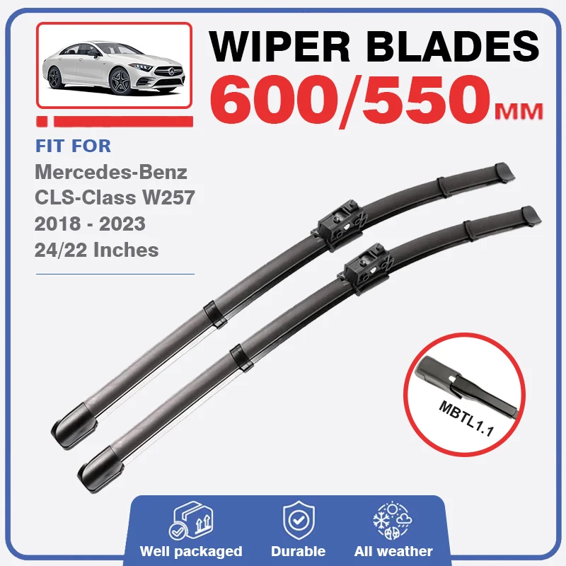 

Wiper Blades For Mercedes Benz CLS Class C257 W257 2018 - 2023 Windshield Windscreen Car Accessories CLS 350 2019 2020 2021 2022