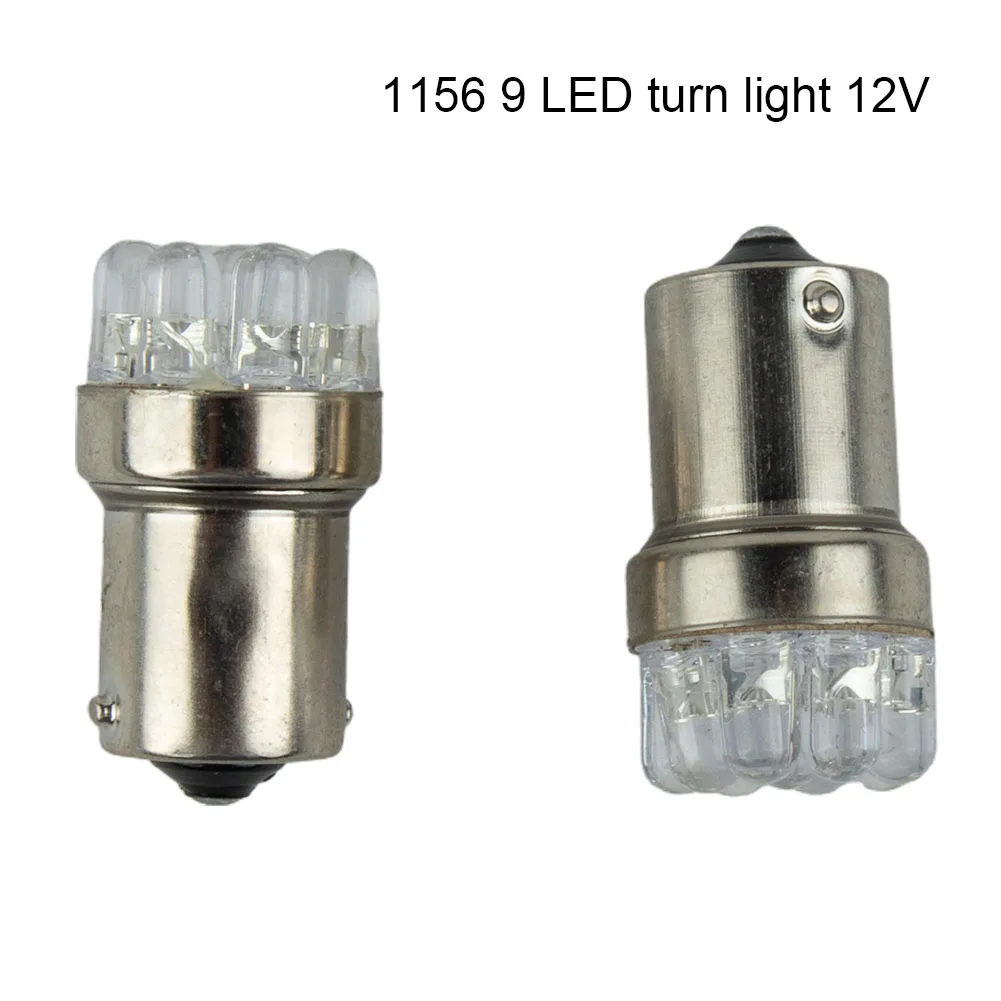 10Pcs 12V LED Bulb 2.7W Light Bulb BA15S Tail Lights Turn Signal Lamps For Car Motorcycle Parking Light With 9 Emitting Diodes