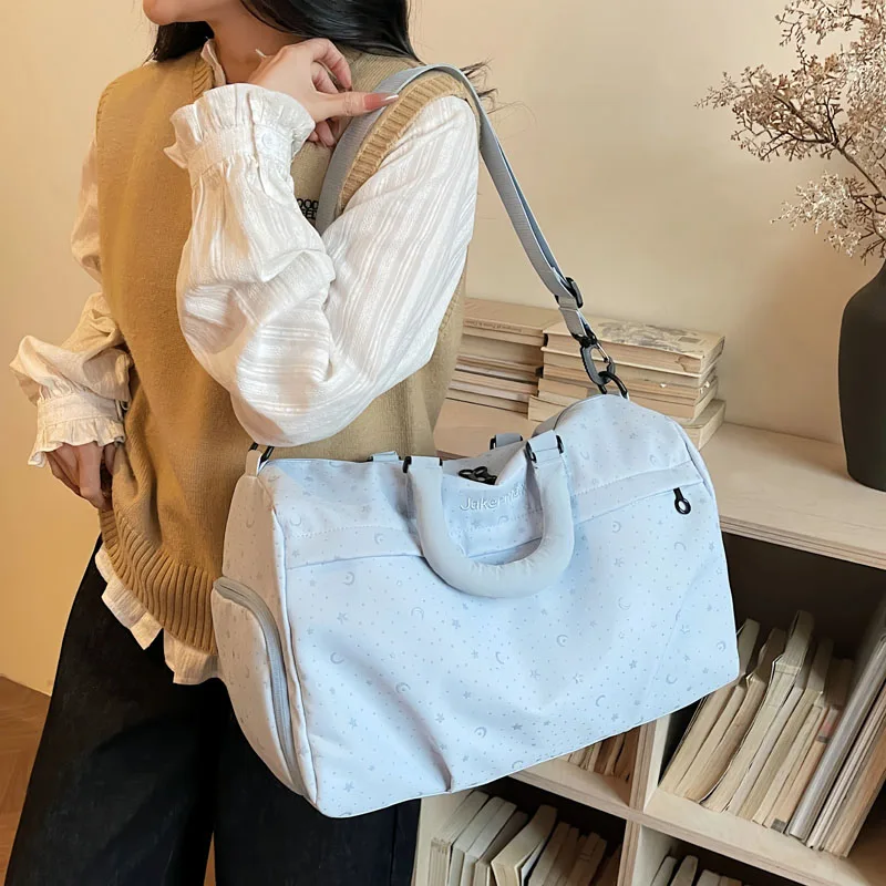 travel-bag-women's-large-capacity-wet-and-dry-separation-swimming-fitness-bag-handheld-bag-lightweight-short-trip-bag