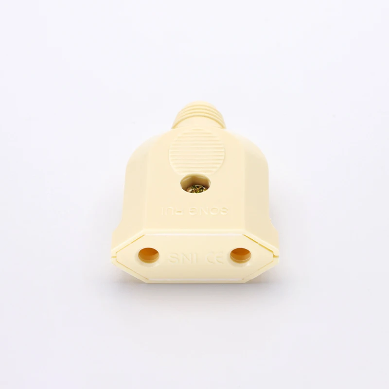 2pcs European Power Plug Adapter 2 Pin AC Electric Power EU Male Plug / Female Socket  Rewireable Extension Cord Connector DIY