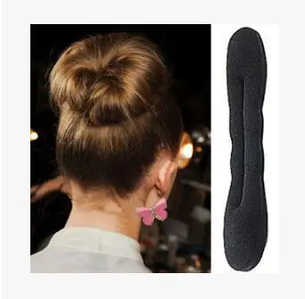 2 Size Direct Selling Black Sponge Hair Bun Maker Magic Bud-Like Donut Care Styling Tools Accessories HA048