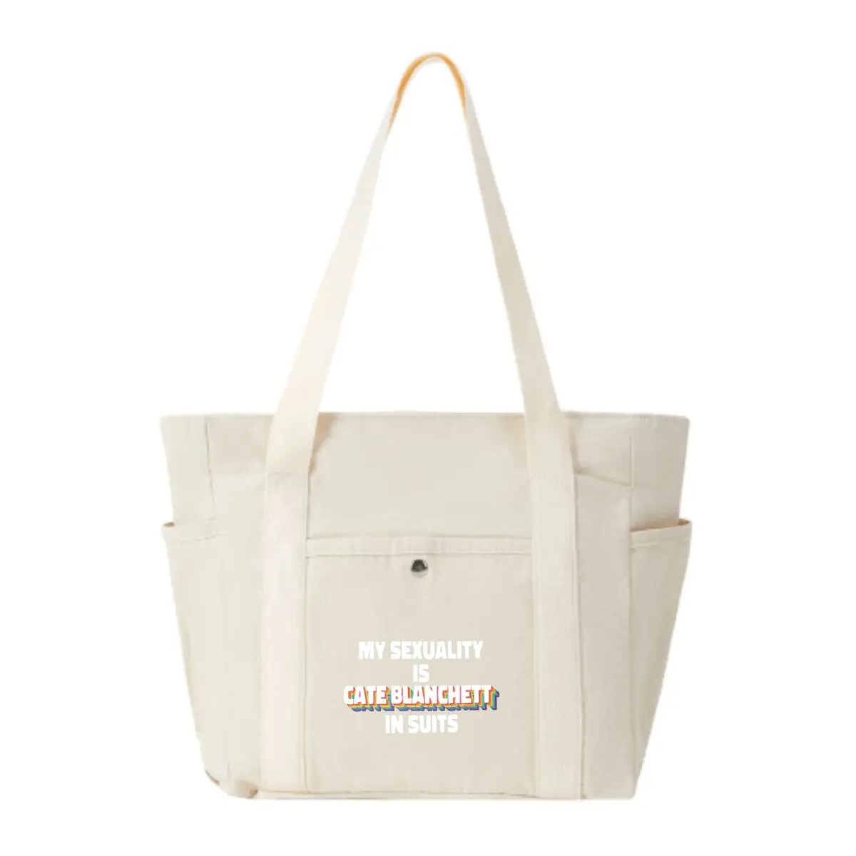

My Sexuality Cate Blanchett Text New Canvas Commuter Handbag Carrying Bags cabas eco bag