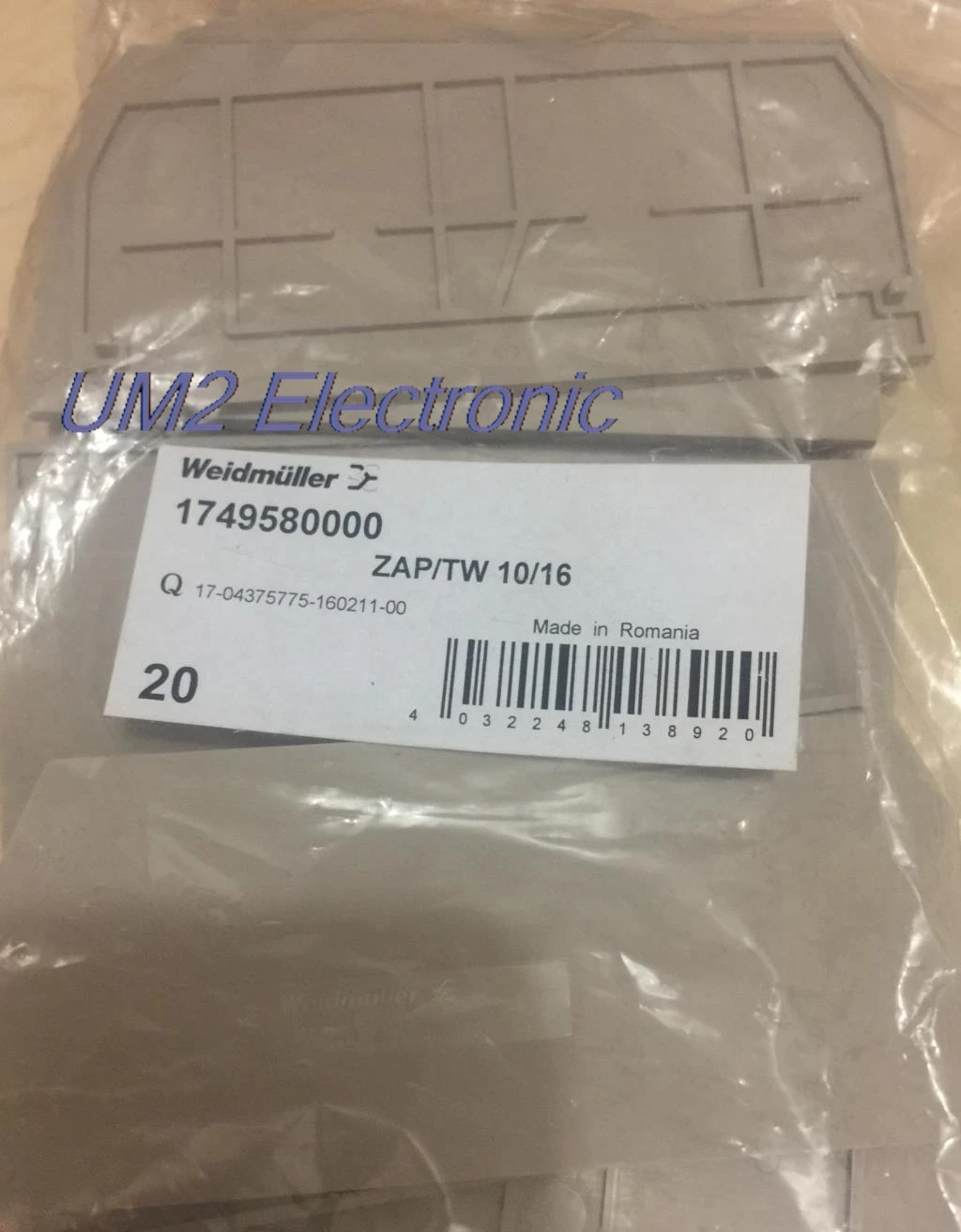 

50 шт. ZDU10/3AN клемма ZAP/TW 10/16 1749580000