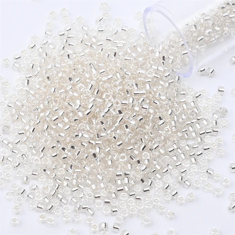 2mm Silver Colour Mini Japanese Glass Beads for DIY Craft