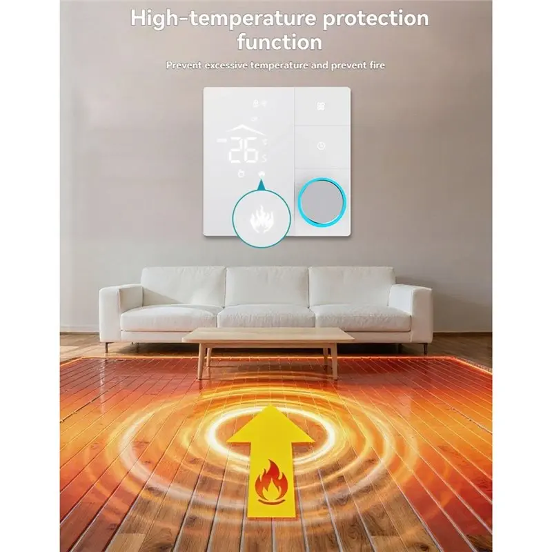 Tuya Wifi Smart Thermostat Voice Control Programmable For Water Heating/Gas Boiler System For Home Heating