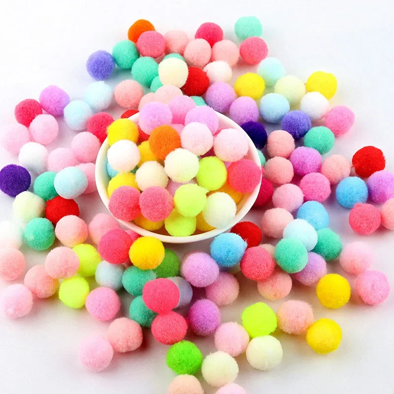 Pompom 8mm 10mm 15mm 20mm 25mm 30mm Soft Pompones Fluffy Plush Crafts DIY Pompoms Ball Furball Home Decor Sewing Supplies 20g