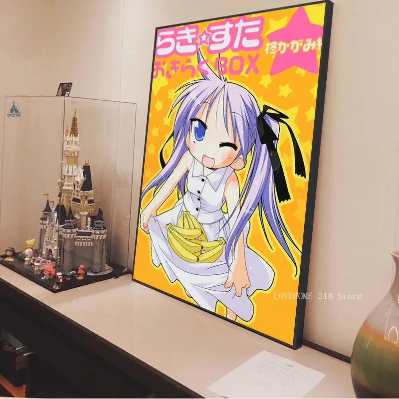 Lucky Star Anime Posters Sticky Vintage Room Bar Cafe Decor Room Wall Decor