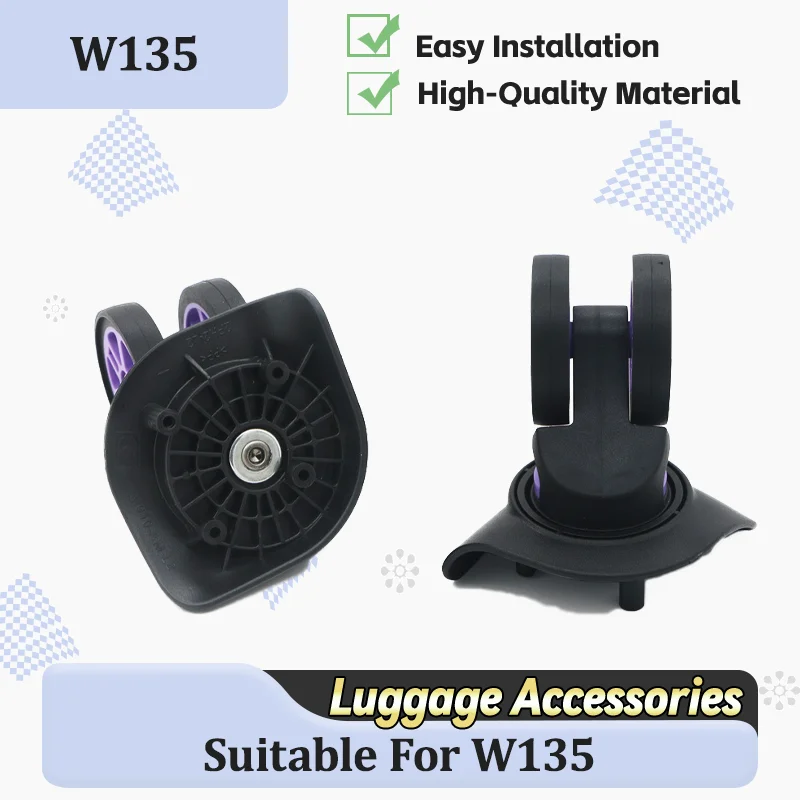 

For W135 Dual Ball Bearing Spinner Wheels – Ultra-Smooth 360° Mobility Luggage Replacement Parts (Universal Fit)