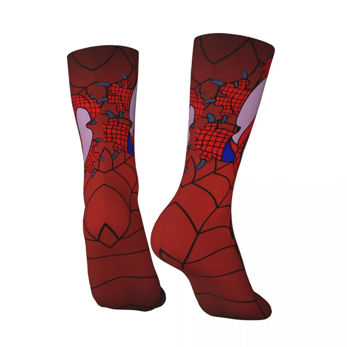 Funny Crazy compression Spider Stich Sock for Men Hip Hop Vintage Marvel Spider Man Happy Quality Pattern Printed Boys Crew