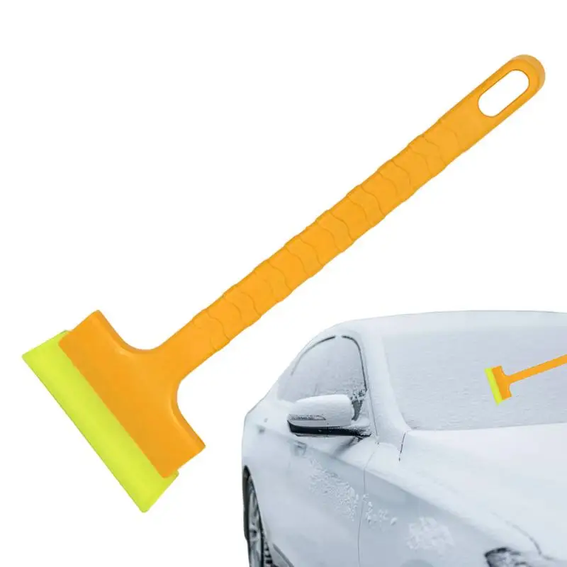 Car Ice Scrapers Plastic Car Snow Shovel Soft Handle Ice Scraper Removal Winter Snow Cleaning Squeegee Tools Auto Accessories