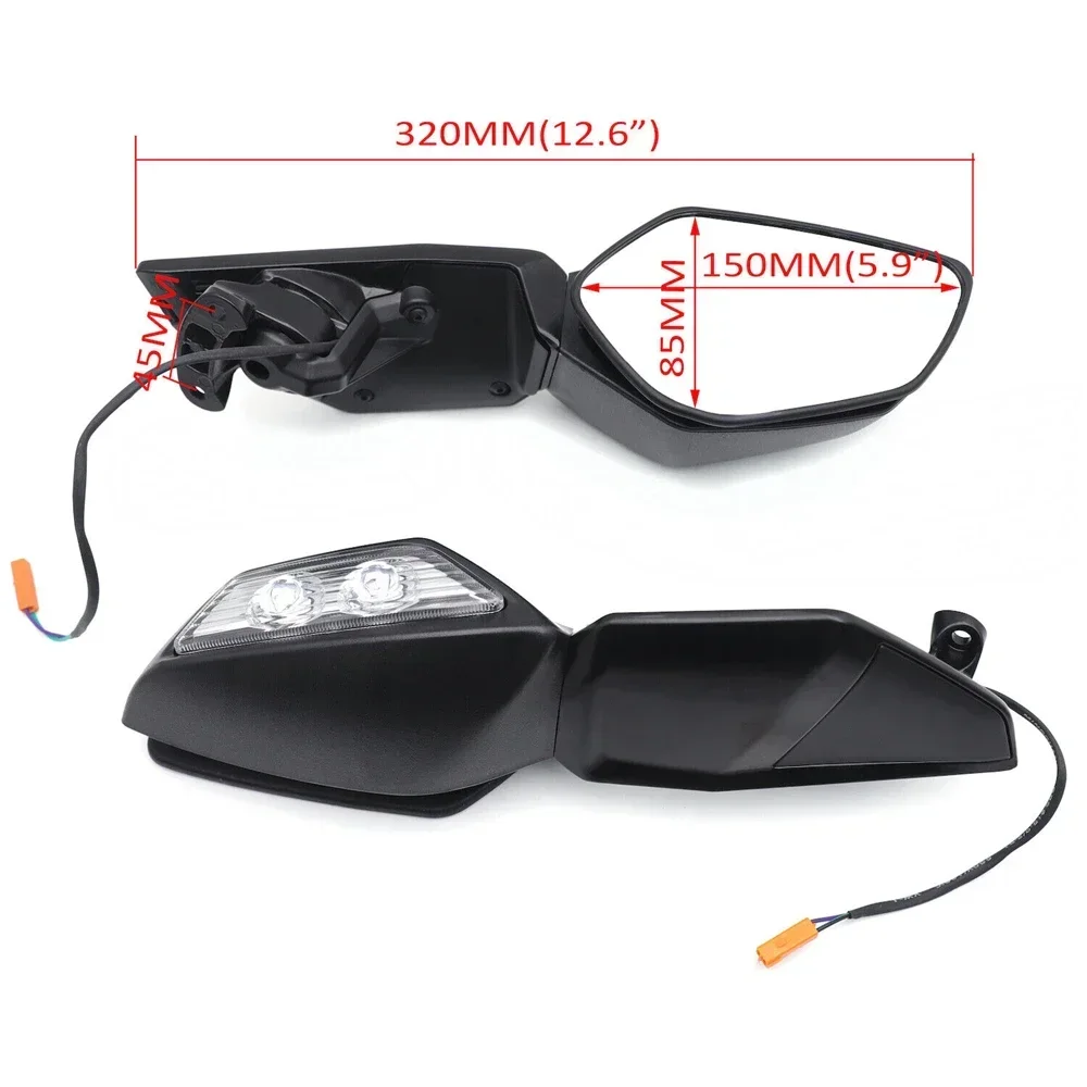 

Rearview Mirrors LED Turn Signals for Kawasaki Ninja ZX10R 2016-2021 2017 2018 2019 2020 Motorcycle Parts Black