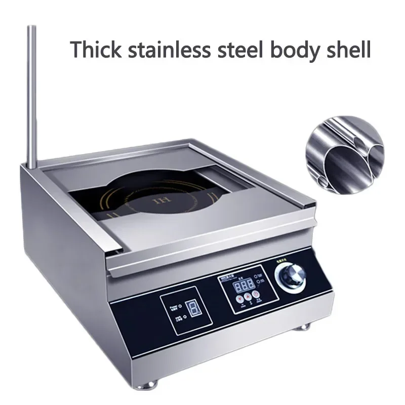 220v Griglia elettrica per barbecue Piastra per barbecue Attrezzatura Teppanyaki commerciale Griglia per bistecche in acciaio inossidabile 5000W