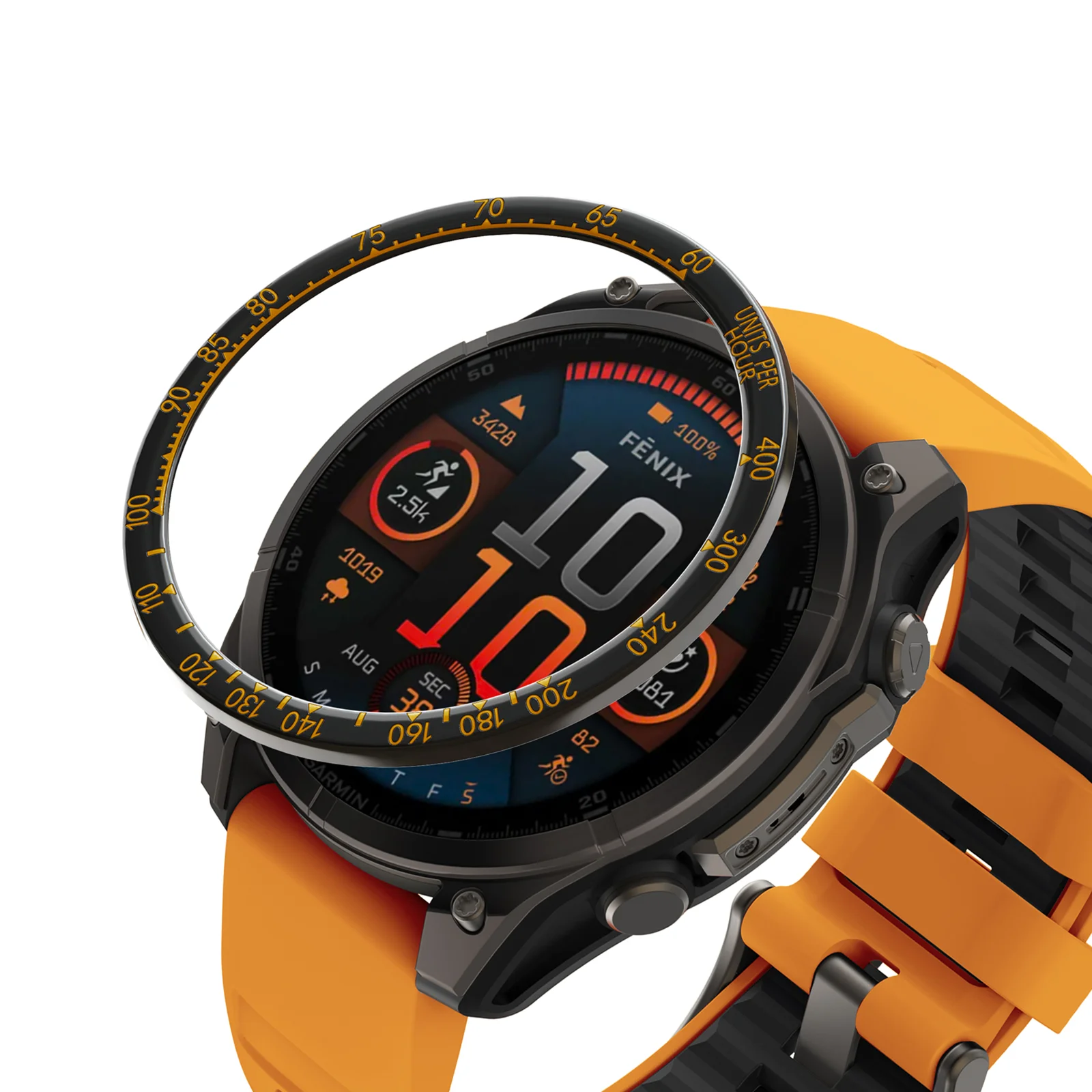 Bisel de Metal para reloj inteligente Garmin Fenix 8, 51mm, 47mm, 43mm, marco de escala de tiempo/velocidad, anillo protector Fenix 8, 51mm, 47mm, 43mm