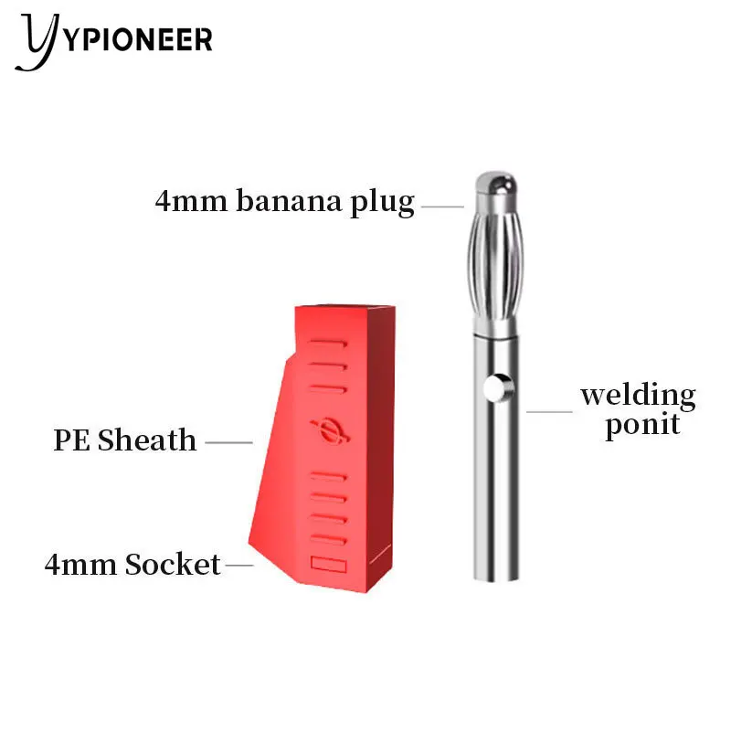 Ypioneer P3002 4Mm Stapelbare Banana Plug Solder Diy Connectors Adapters 10 Stuks Voor Elektrische Testen