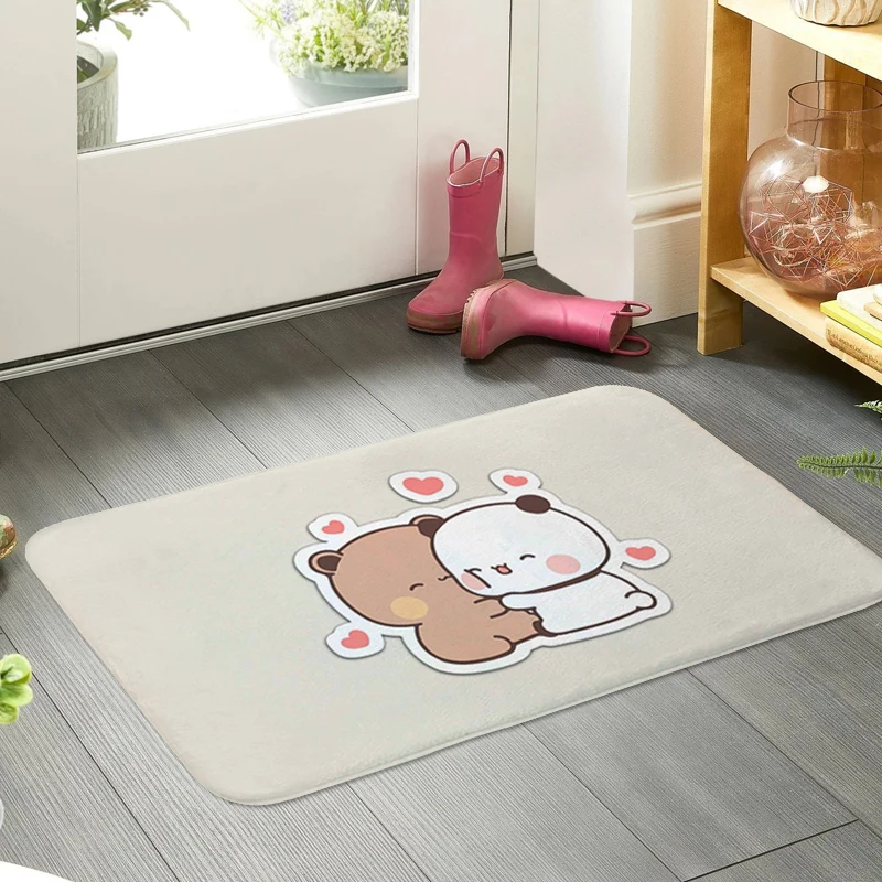 Door Mat Cute Bubu and Dudu Hallway Balcony Kitchen Floor Carpet Home Decor Items Living Room Bedroom Bath Rug Slip-resistant