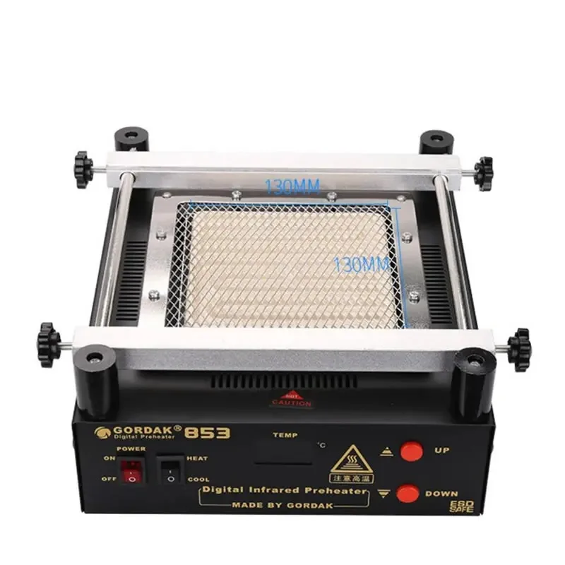 Gordak 853 IR Infrared Preheating Station, Lead-Free BGA Rework Preheater for PCB Board Desoldering Repair Tool Kit, 110V/220V
