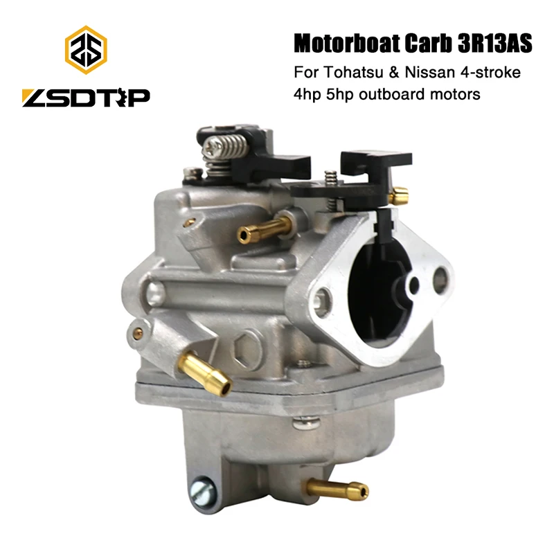 

ZSDTRP Boat Carburetor Marine Carburador Carb Assy For 4 Stroke 4HP 5HP Tohatsu /Nissan/Mercury Outboard Motorboat Carb 3R13AS